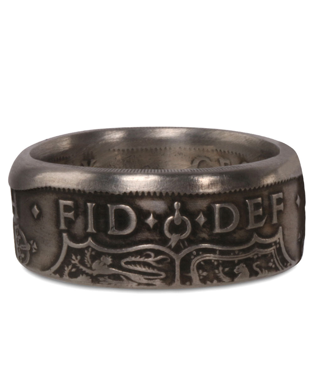 White Metal Coin Ring