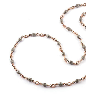 Rose Gold and Diamond Bead Necklace