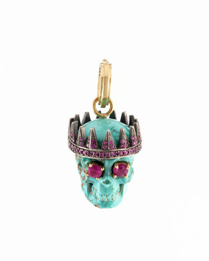 Ruby and Turquoise Skull