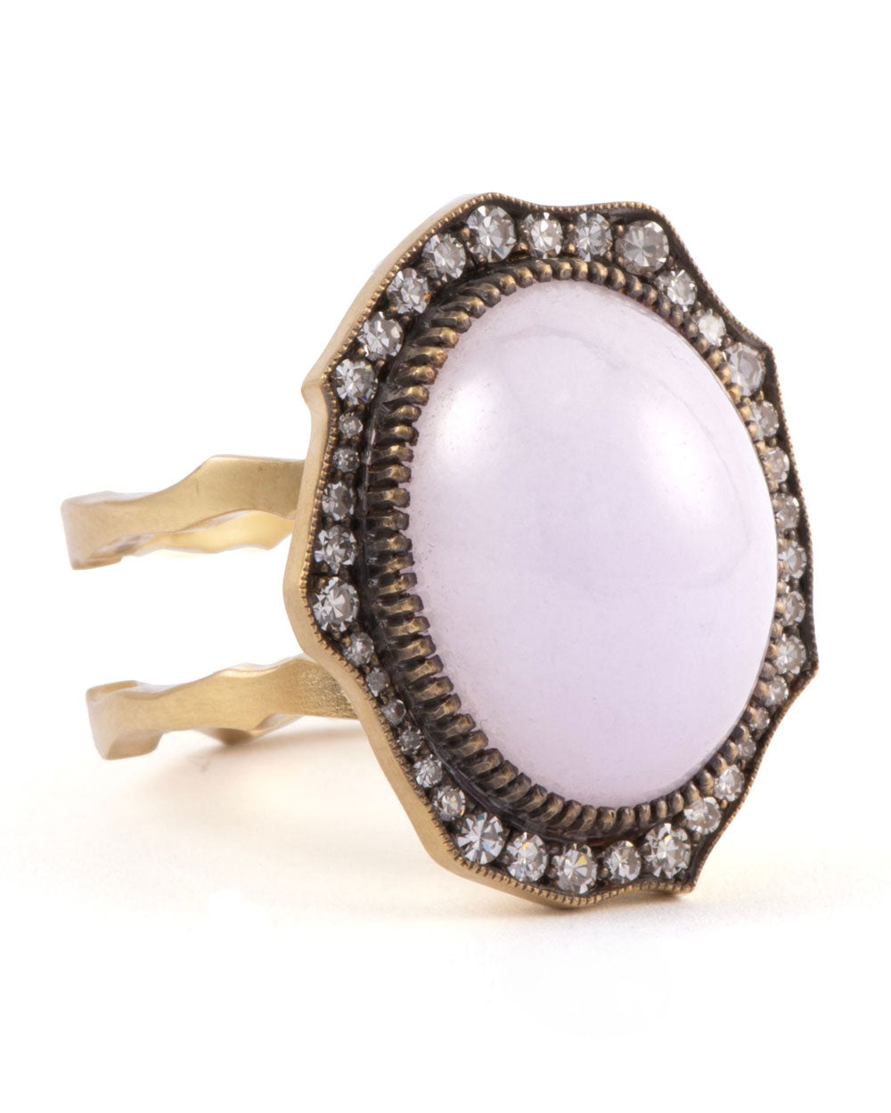 Lavender Jade Double Shank Ring