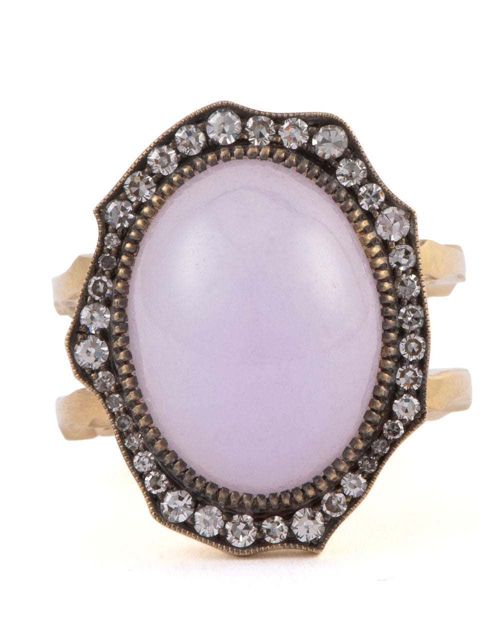 Lavender Jade Double Shank Ring