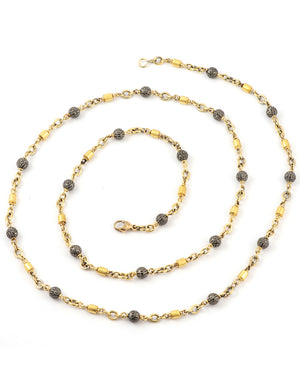 AAA+ Natural Black Diamond Beaded Necklace 2-2.5mm Sparkle Shiny Diamond  Beads | eBay
