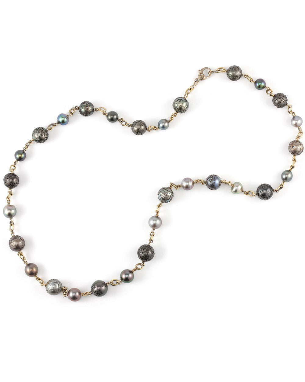 Carved South Sea Pearl Necklace