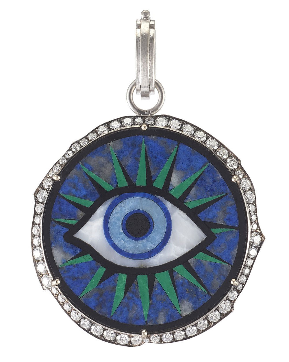 Lapis and Diamond Eye Pendant