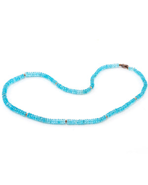 Lite Blue Apatite Bead Necklace