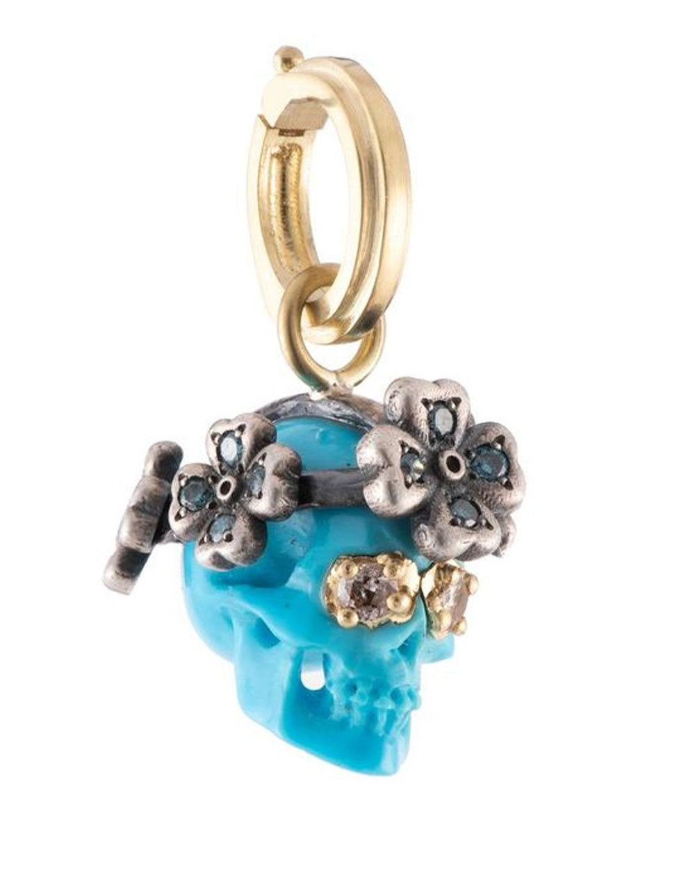 Mini Turquoise Juliet Skull Pendant