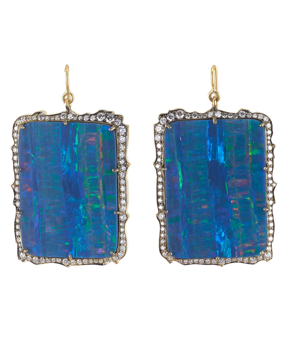 Opal and Diamond Earrings