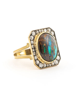 Opal and Diamond Renee Ring