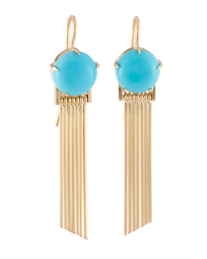 Sima Collection Turquoise Fringe Earrings
