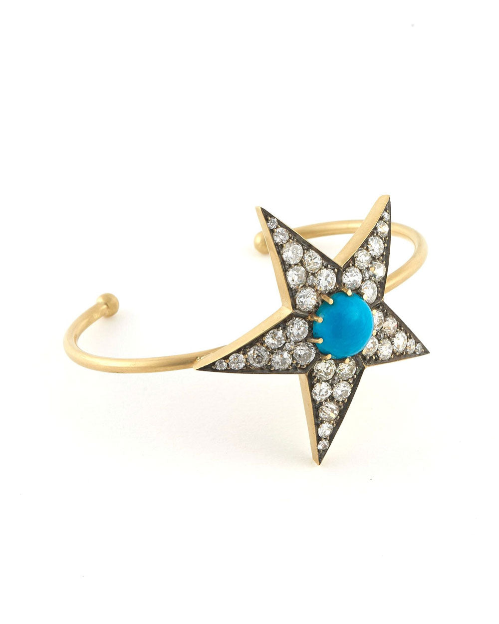 Turquoise and Diamond Star Bracelet