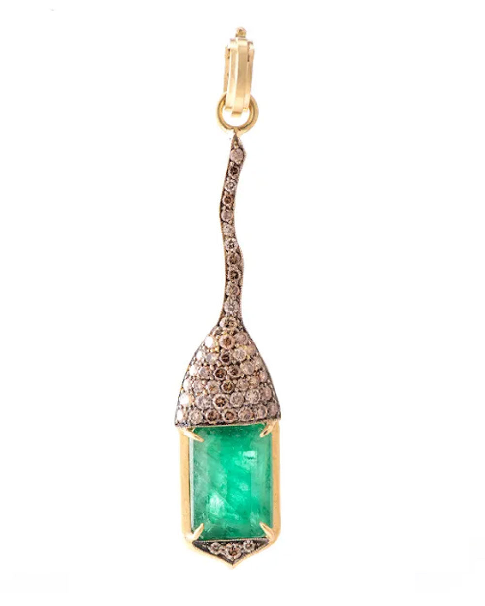 Brazilian Emerald and Diamond Pendant