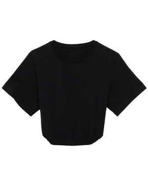 Black Cropped Jojo T-Shirt