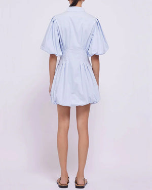 Blue Haze Pintuck Cleo Mini Dress