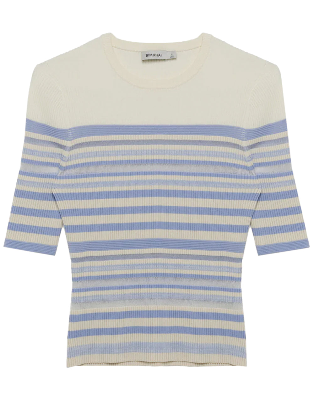 French Blue Stripe Short Sleeve Elena Top