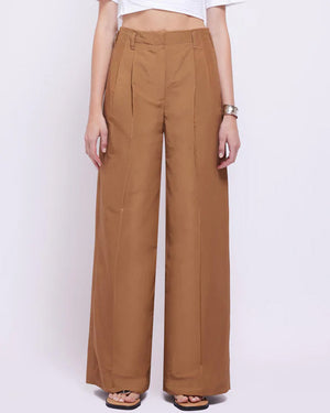 Hickory Pleated Wide Leg Leroy Pant