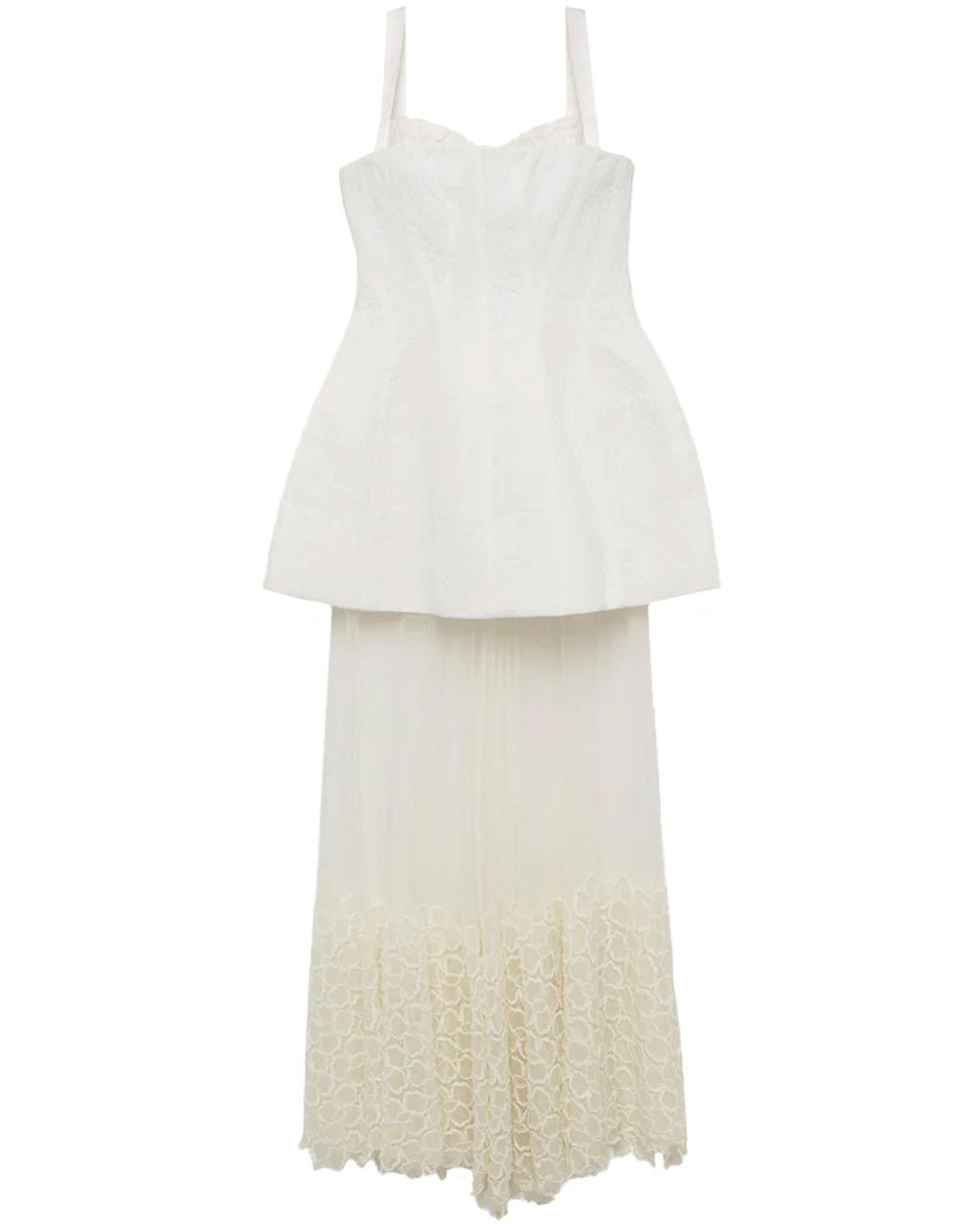 Ivory Sleeveless Callan Bustier Midi Dress