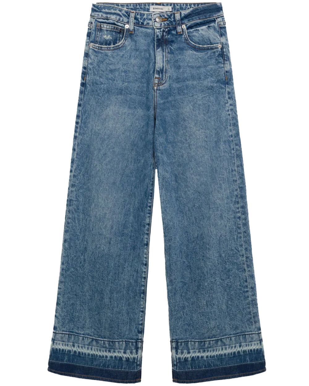 Jude Mid Rise Crop Wide Leg Jean in Coronado