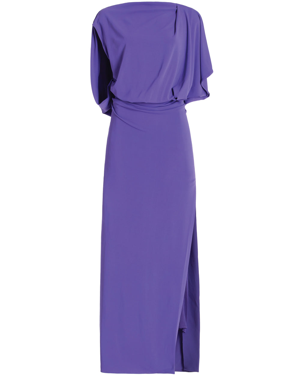 Ultra Violet Asymmetric Hollins Cape Gown