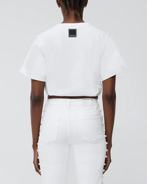 White Cropped Jojo T-Shirt