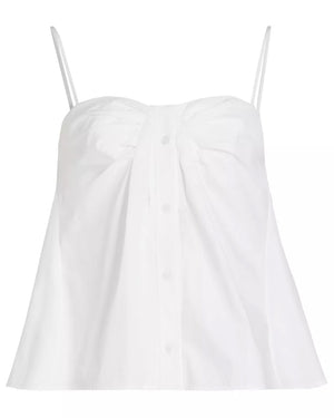 White Sleeveless Kenz Button Up Shirt
