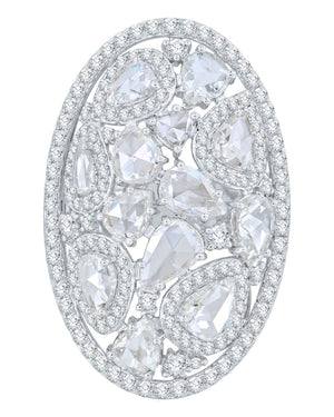 Pear Diamond Oval Ring