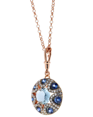 Aquamarine and Diamond Mille Une Nuits Pendant Necklace