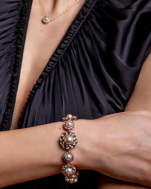 Beirut Rosace Diamond and Pearl Bracelet