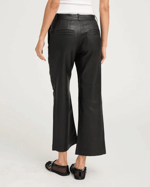 Cropped Baggy Lowrise Trousers in Black