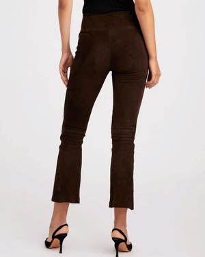 Suede Ankle Flare Legging in Americano