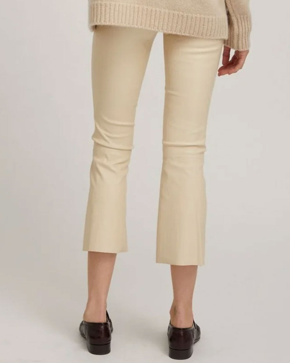 Crop Flare Legging in Alabaster