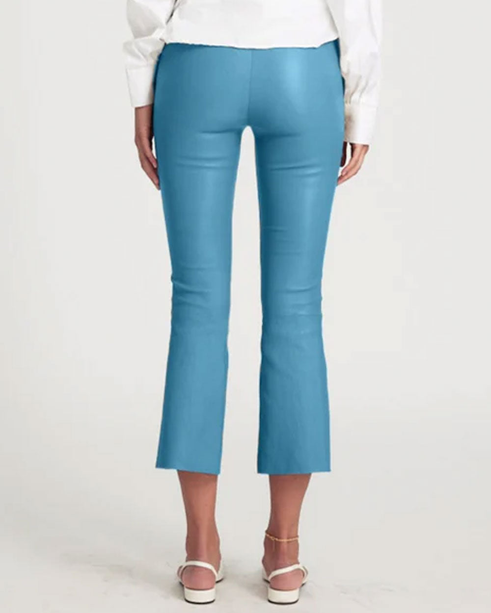 Crop Flare Legging in Chambray Blue