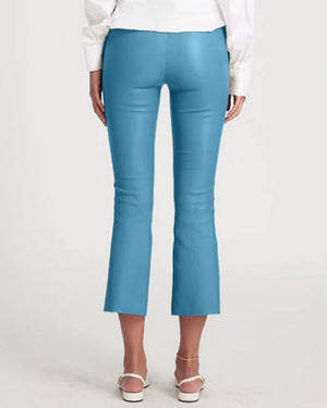 Crop Flare Legging in Chambray Blue