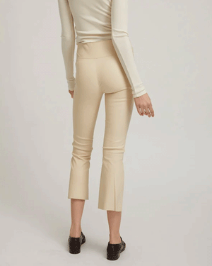 Crop Flare Legging in Latte