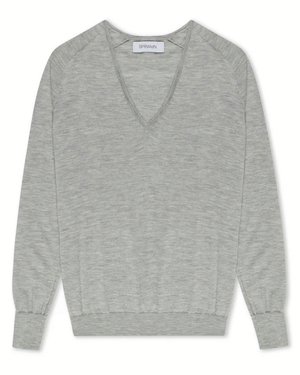 Oxford Fitted V Neck Sweater