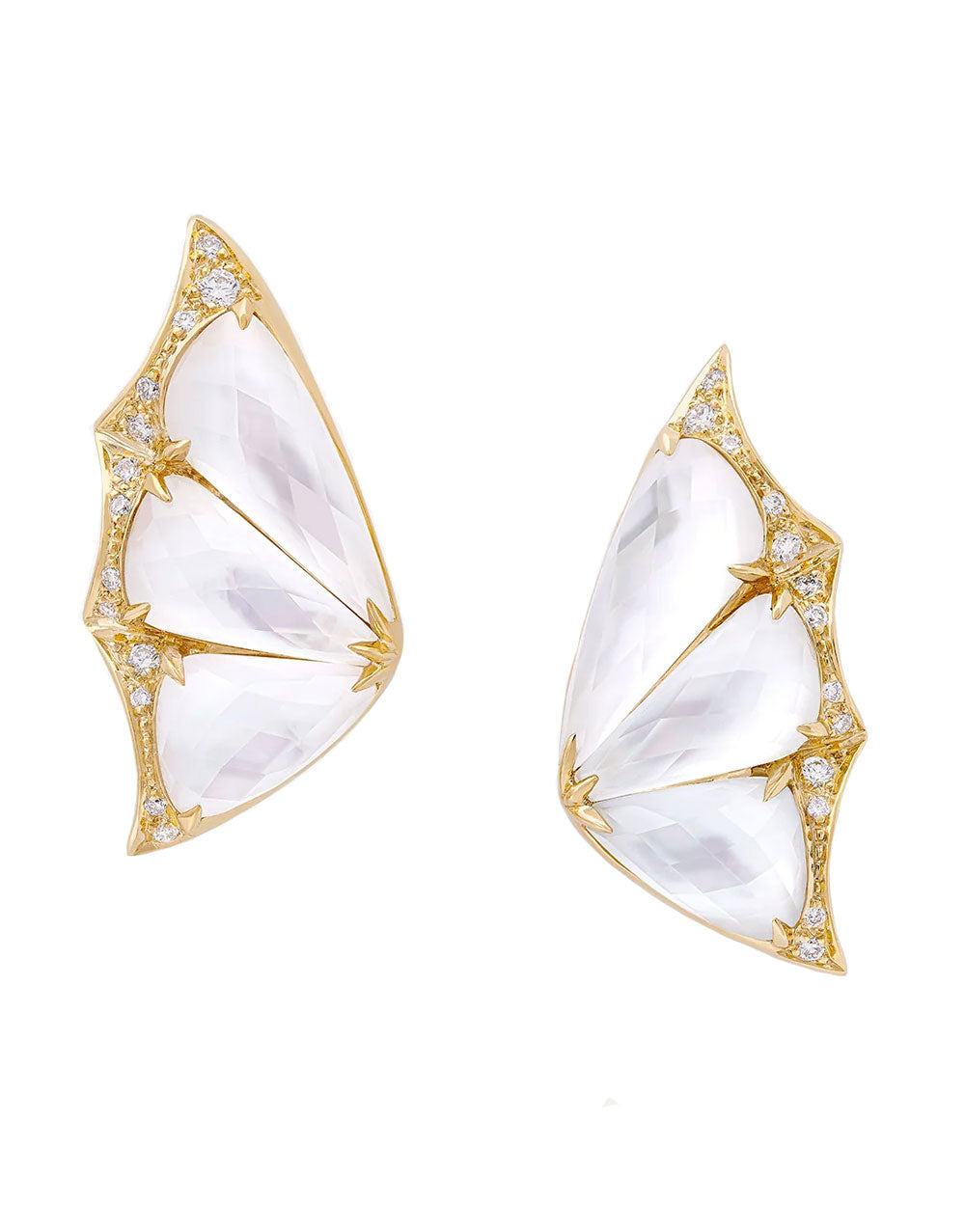 Crystal Haze Butterfly Wing Cuff Earrings