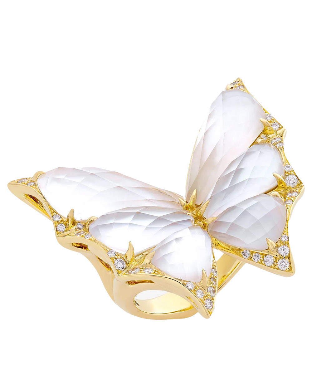 Crystal Haze Large Butterfly Ring
