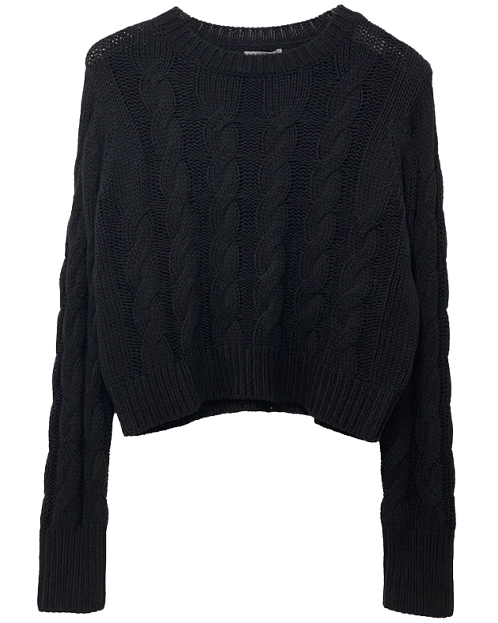 Black Cable Knit Sydney Sweater
