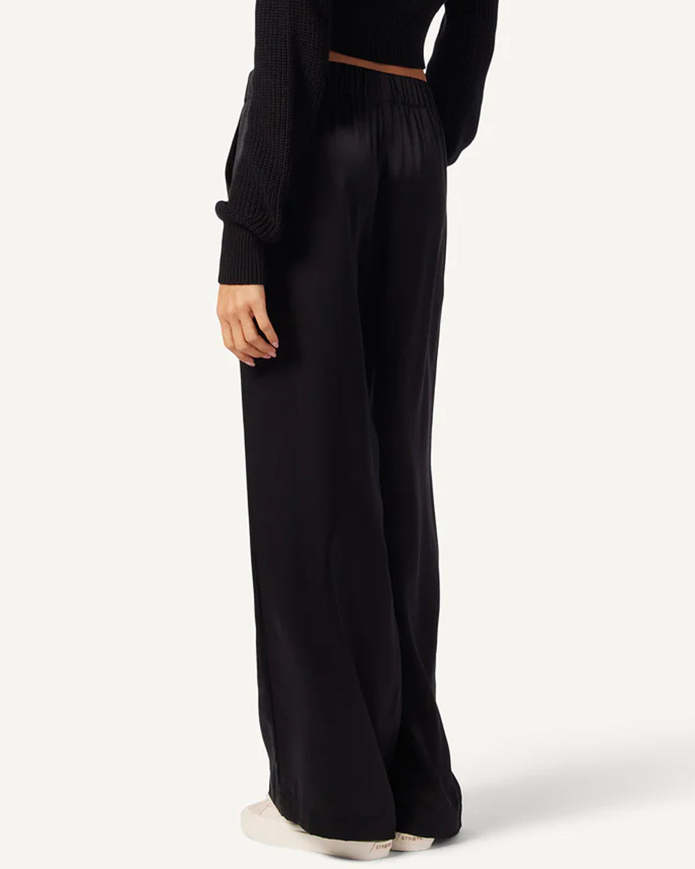 Black High Rise Brynn Wide Leg Pant