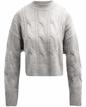 Foggy Cable Knit Tristan Sweater