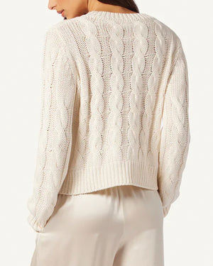 Gardenia Cable Knit Sydney Sweater