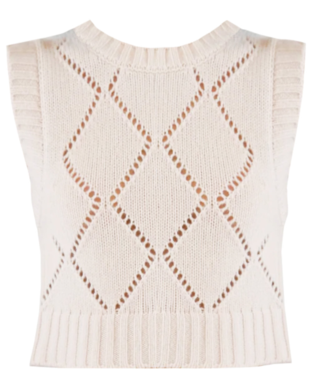 Sablyn Gardenia Diamond Knit Tyree Vest – Stanley Korshak