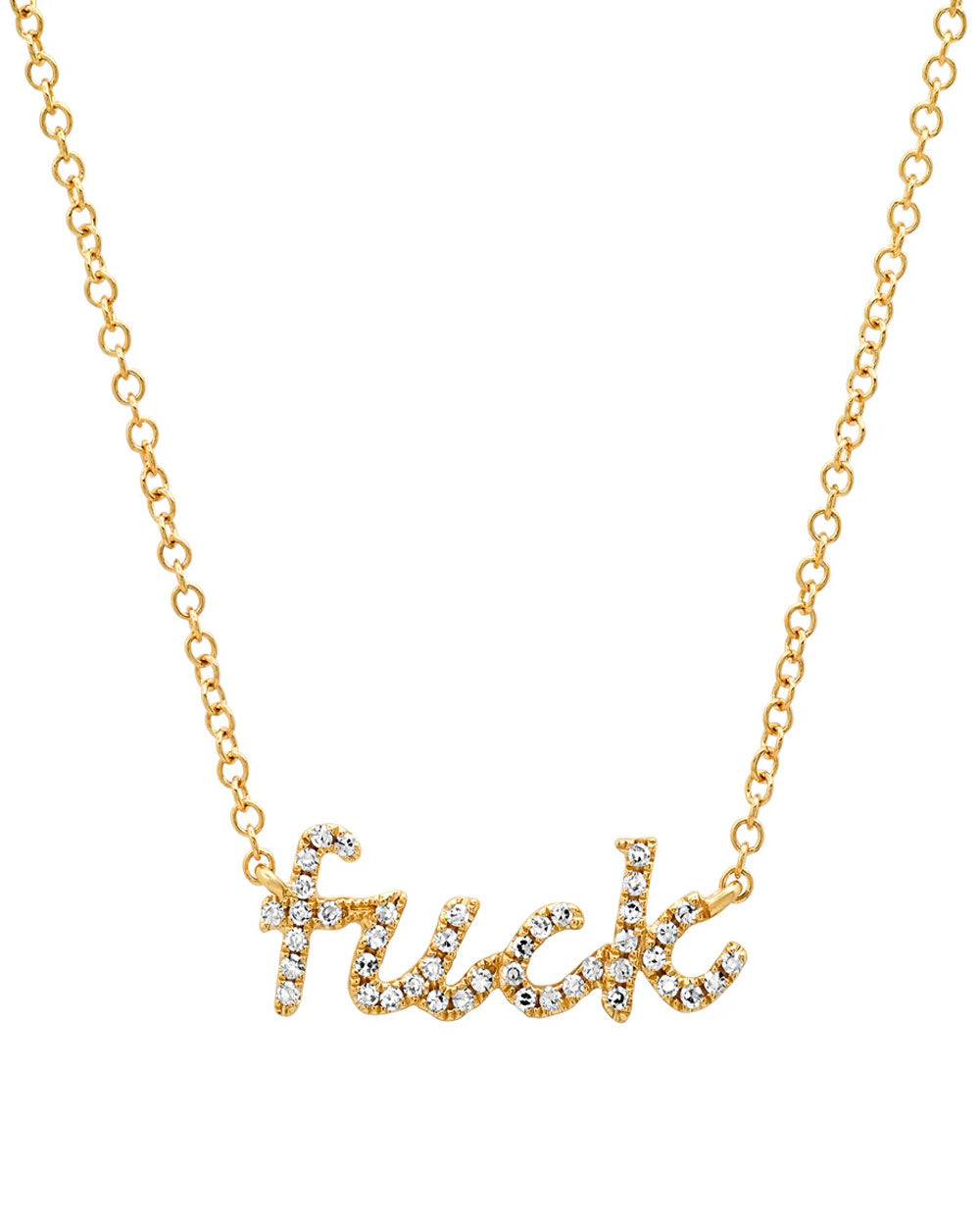 Samira 13 Diamond Cursive F Necklace