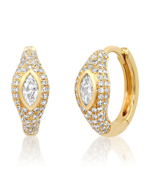 Samira 13 Diamond Dome Huggie Earrings