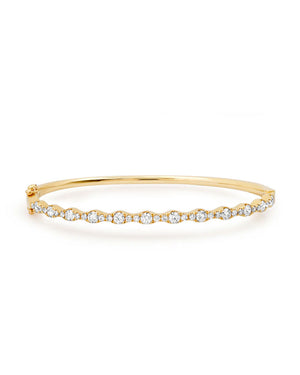 Diamond Scalloped Bangle