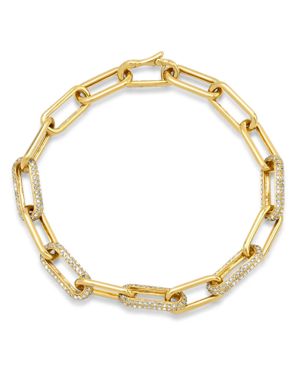 Pave Diamond Link Bracelet