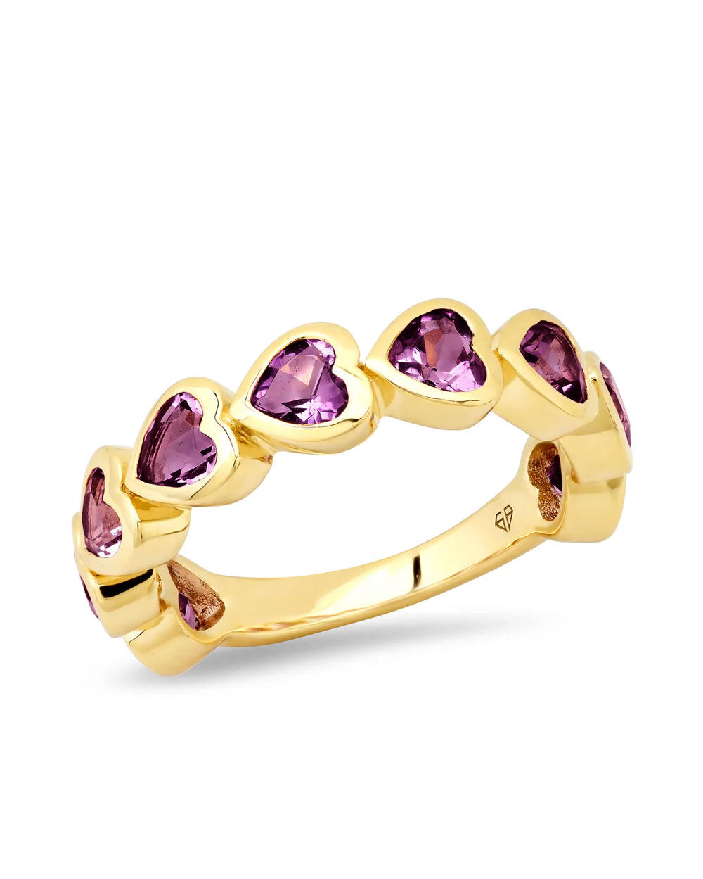 Rhodolite Heart Ring