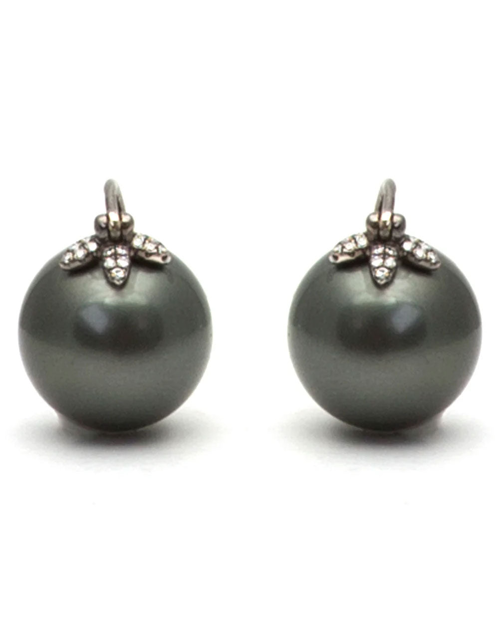 Samira 13 Tahitian Black Pearl Earrings