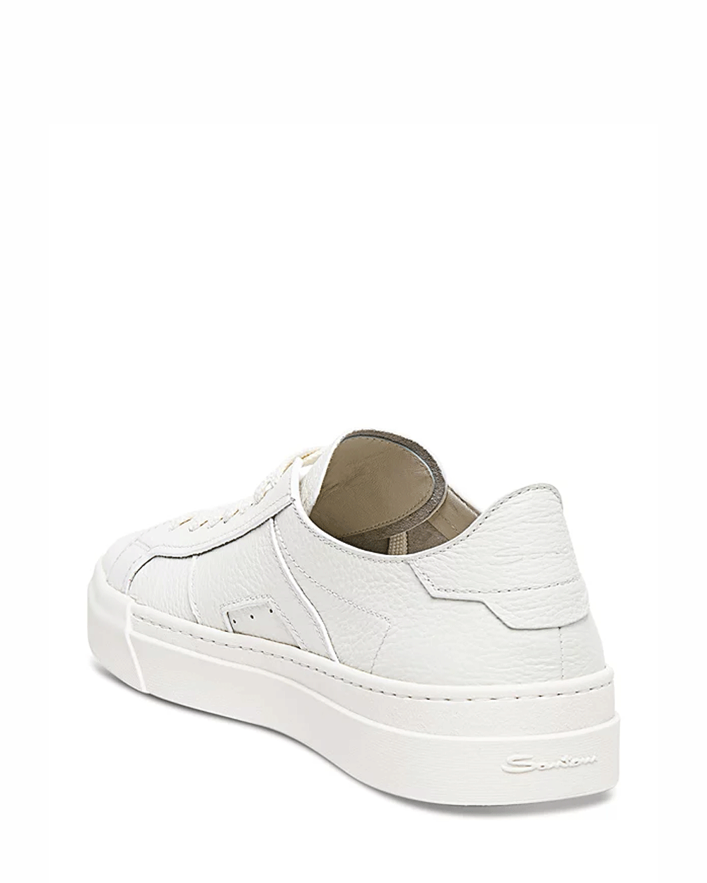 DBS Tumbled Leather Sneaker in White