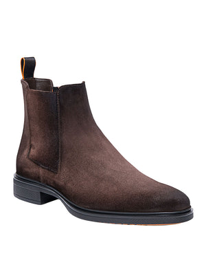 Easy Suede Chelsea Boot in Dark Brown