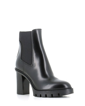 Ferry Platform Leather 75mm Bootie in Black